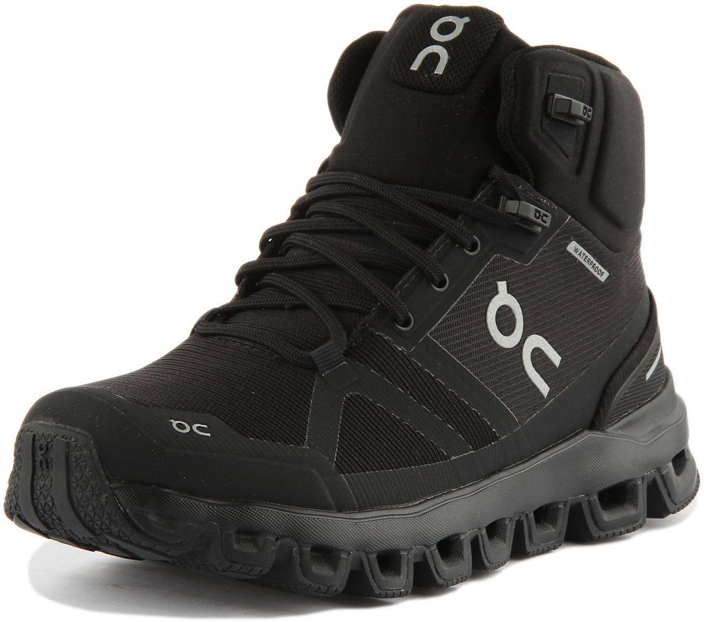 On Running Cloudrock Waterproof In All Black For Women