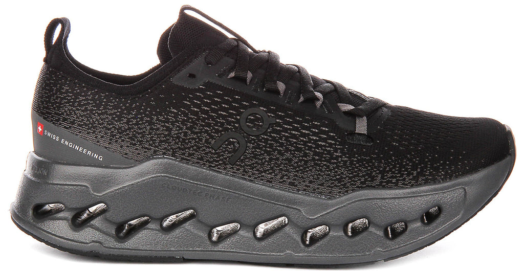 On Running Cloudsurfer Max In Black Grey For Women