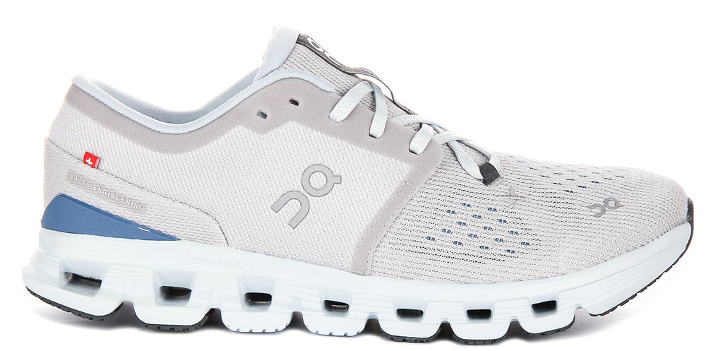On Running Cloud X 4 In Grey Blue For Women
